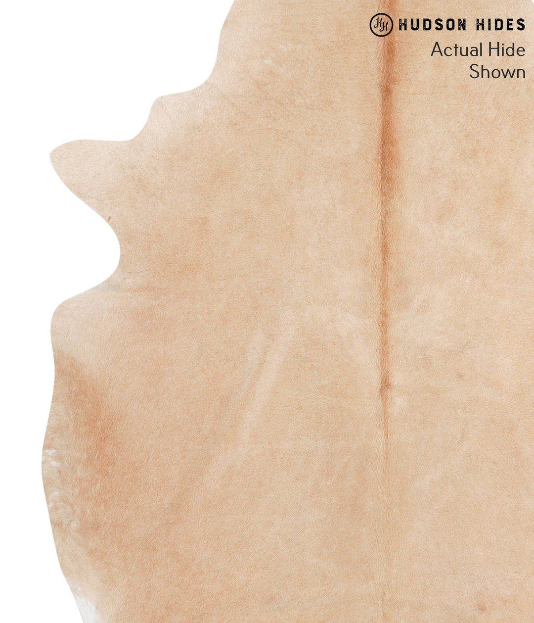 Beige X-Large Brazilian Cowhide Rug 7'6"H x 6'1"W #65225 by Hudson Hid