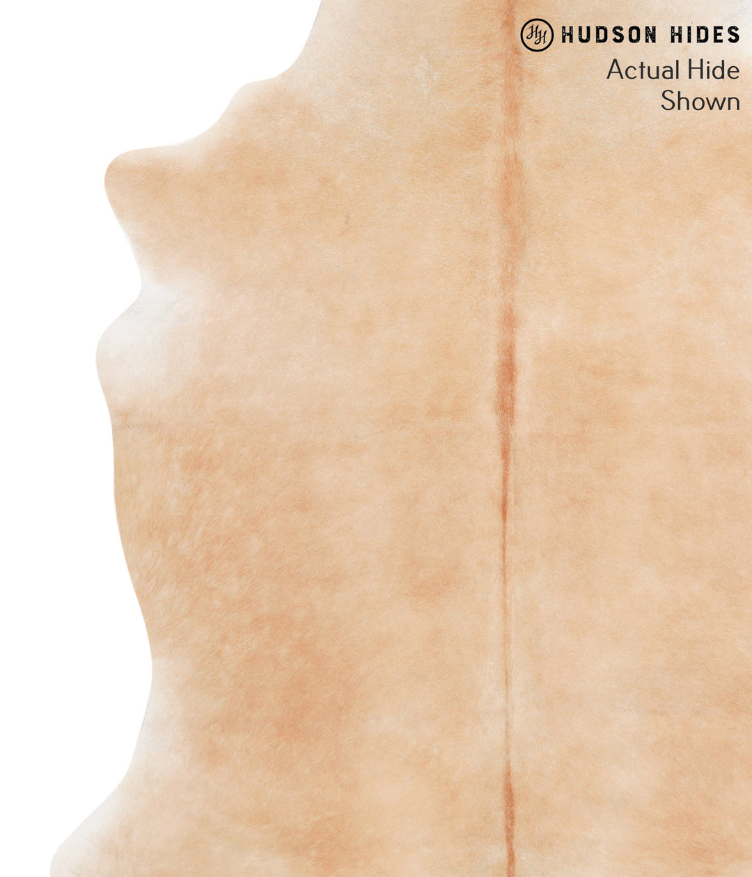 Beige X-Large Brazilian Cowhide Rug 7'0"H x 6'0"W #65226 by Hudson Hid