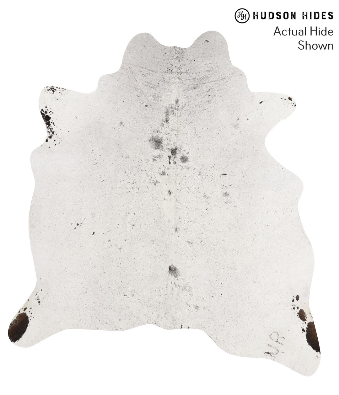 Salt and Pepper Black Large Brazilian Cowhide Rug 6'6"H x 5'11"W #6529