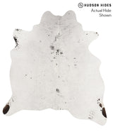Salt and Pepper Black Large Brazilian Cowhide Rug 6'6"H x 5'11"W #65299 by Hudson Hides