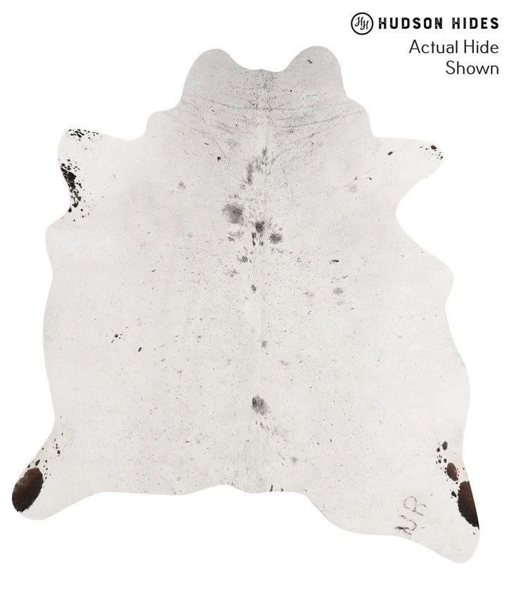 Salt and Pepper Black Large Brazilian Cowhide Rug 6'6"H x 5'11"W #65299 by Hudson Hides