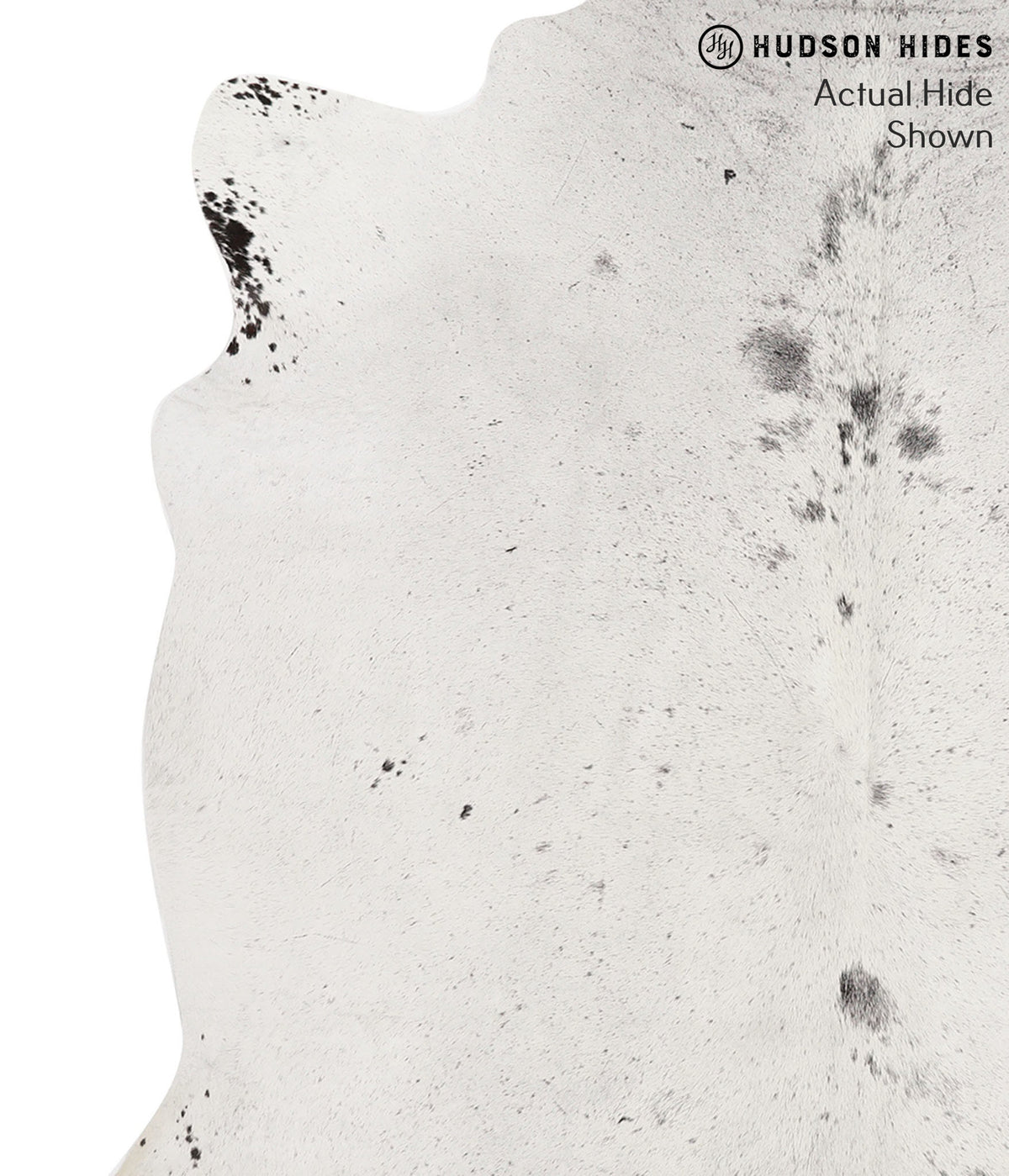 Salt and Pepper Black Large Brazilian Cowhide Rug 6'6"H x 5'11"W #65299 by Hudson Hides