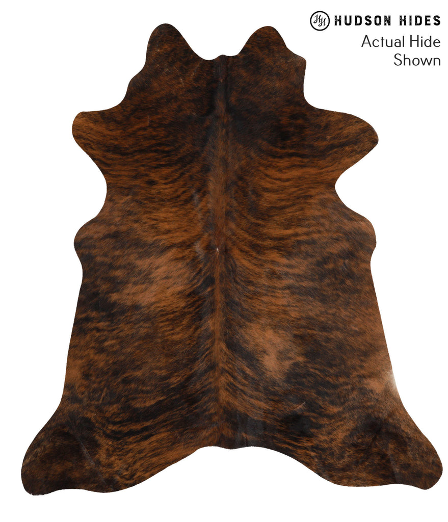 Dark Brindle X-Large Brazilian Cowhide Rug 6'11"H x 6'2"W #65373 by Hudson Hides