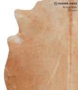 Solid Brown X-Large Brazilian Cowhide Rug 6'6"H x 6'4"W #65382 by Hudson Hides