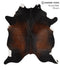 Chocolate and White X-Large Brazilian Cowhide Rug 7'4