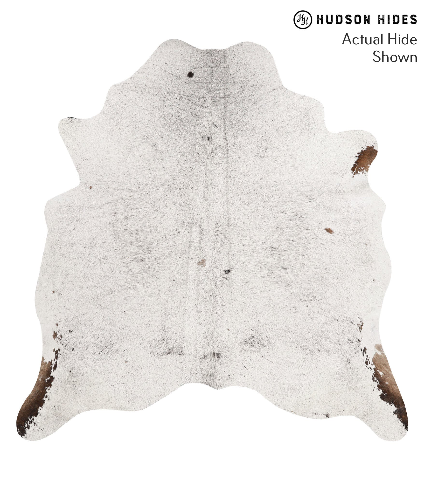 Salt and Pepper Brown Cowhide Rug #65557