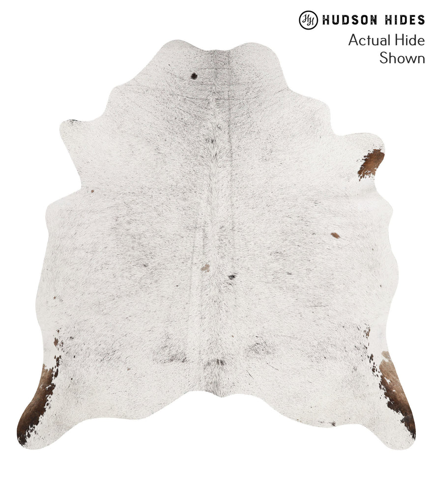 Salt and Pepper Brown X-Large Brazilian Cowhide Rug 6'11"H x 6'9"W #65557 by Hudson Hides