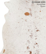 Salt and Pepper Brown X-Large Brazilian Cowhide Rug 6'8"H x 6'9"W #65604 by Hudson Hides