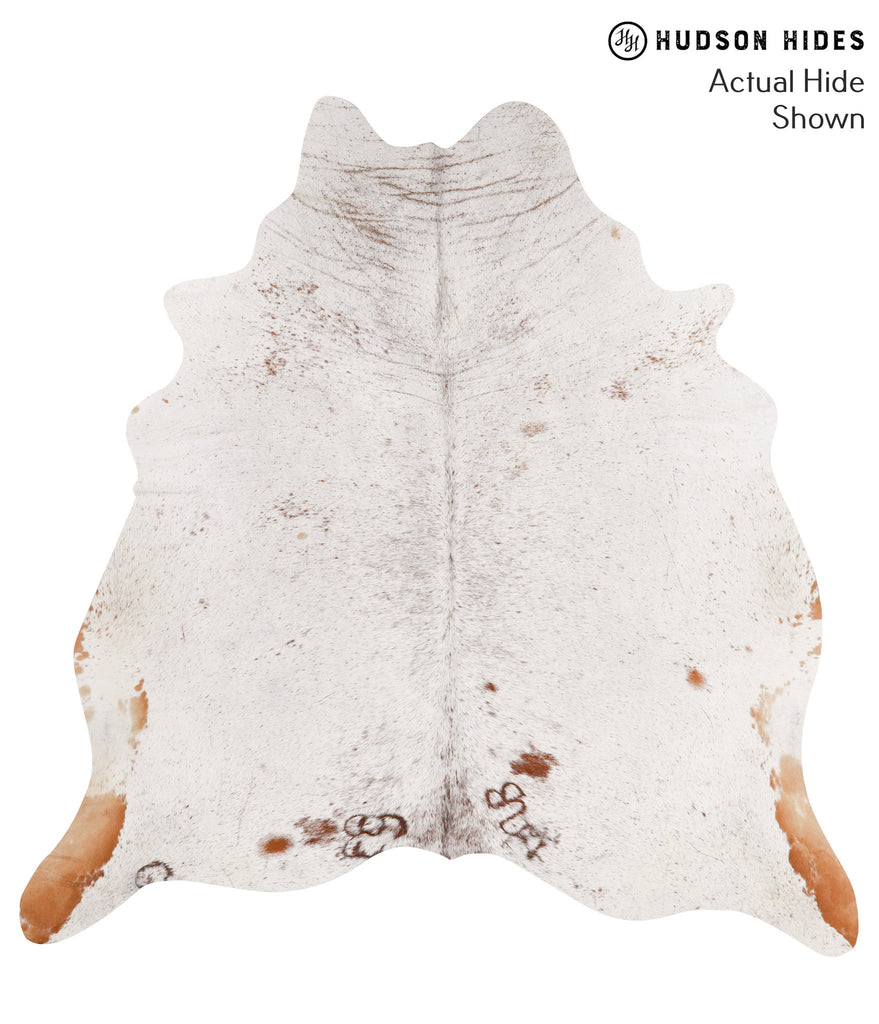 Salt and Pepper Brown XX-Large Brazilian Cowhide Rug 7'7"H x 7'3"W #65616 by Hudson Hides