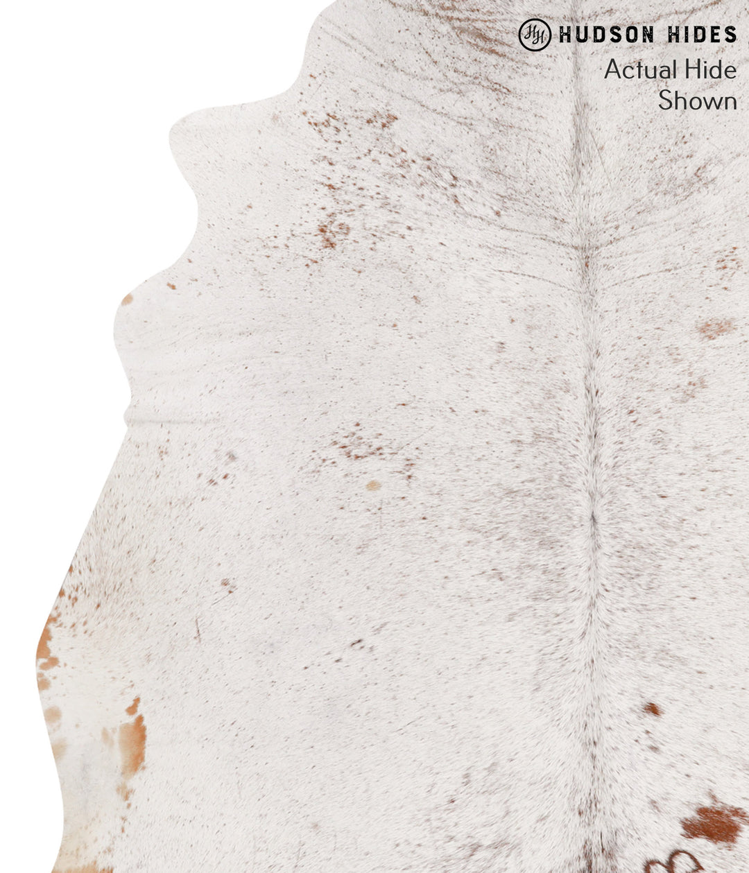 Salt and Pepper Brown XX-Large Brazilian Cowhide Rug 7'7"H x 7'3"W #65