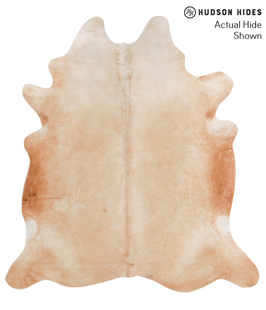 Beige X-Large Brazilian Cowhide Rug 6'10"H x 6'4"W #65671 by Hudson Hides