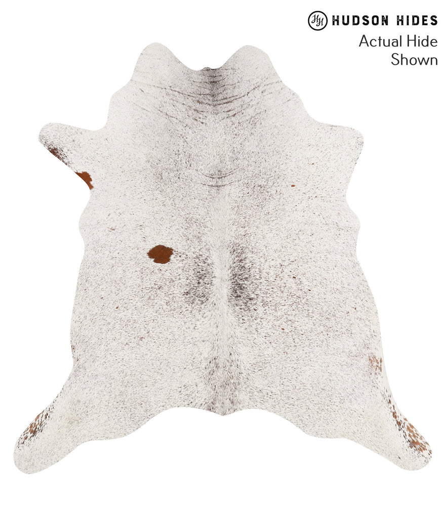 Salt and Pepper Black X-Large Brazilian Cowhide Rug 6'7"H x 6'5"W #65719 by Hudson Hides