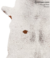 Salt and Pepper Black X-Large Brazilian Cowhide Rug 6'7"H x 6'5"W #65719 by Hudson Hides