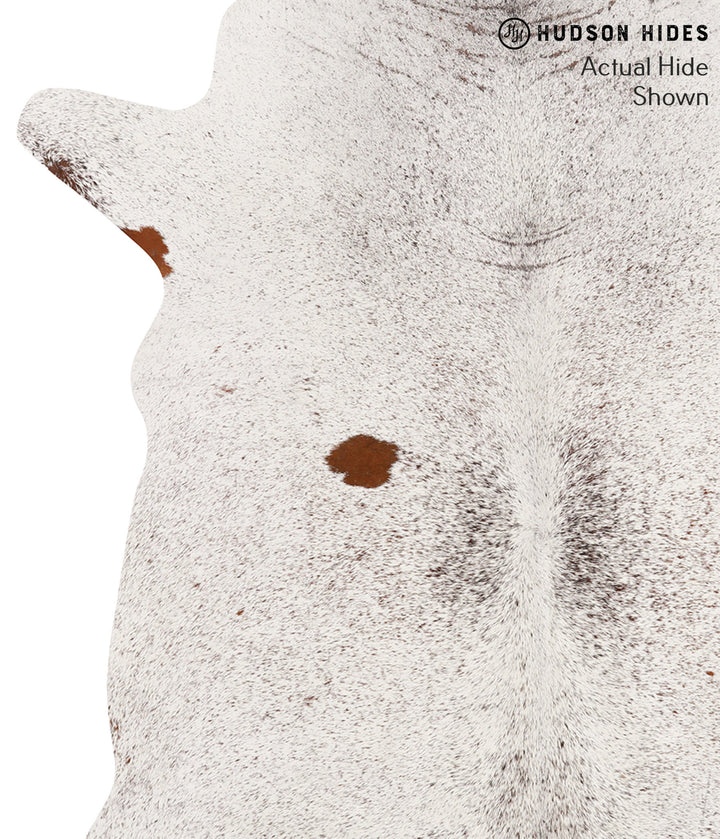 Salt and Pepper Black X-Large Brazilian Cowhide Rug 6'7"H x 6'5"W #65719 by Hudson Hides