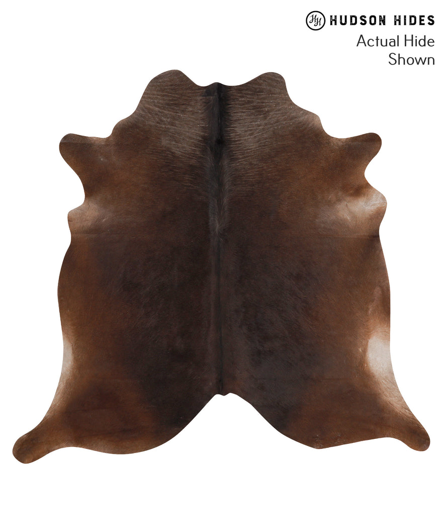 Chocolate X-Large Brazilian Cowhide Rug 6'1"H x 6'6"W #65727 by Hudson Hides
