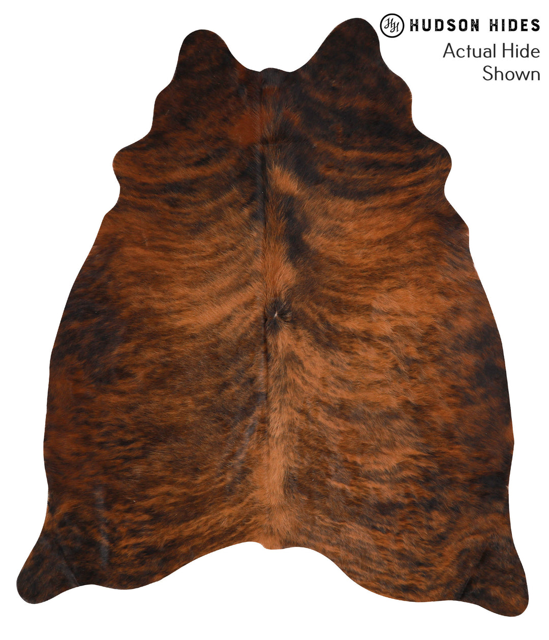 Dark Brindle X-Large Brazilian Cowhide Rug 6'11"H x 5'10"W #65755 by H