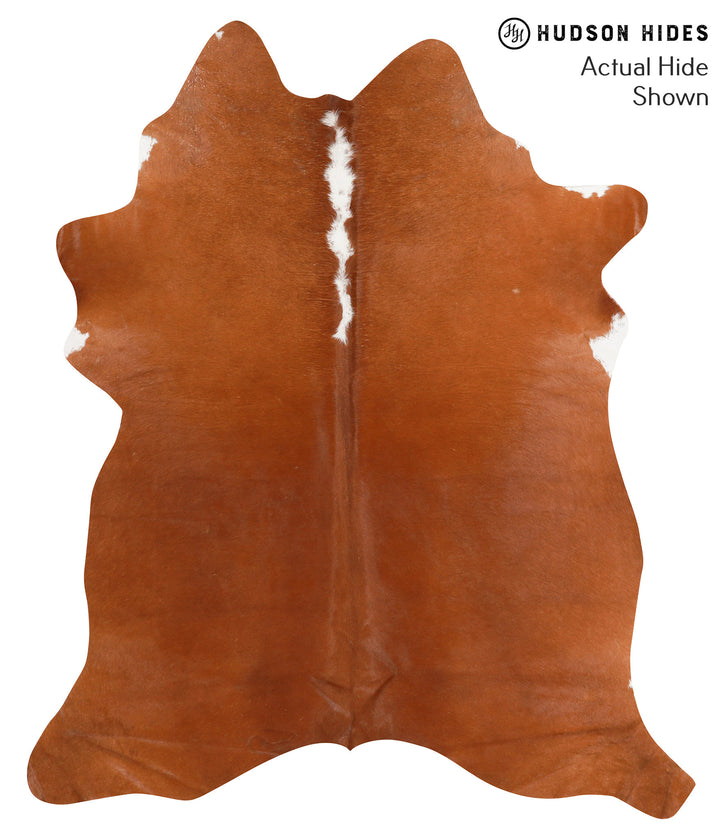 Brown and White Regular X-Large Brazilian Cowhide Rug 7'0"H x 5'10"W #65764 by Hudson Hides