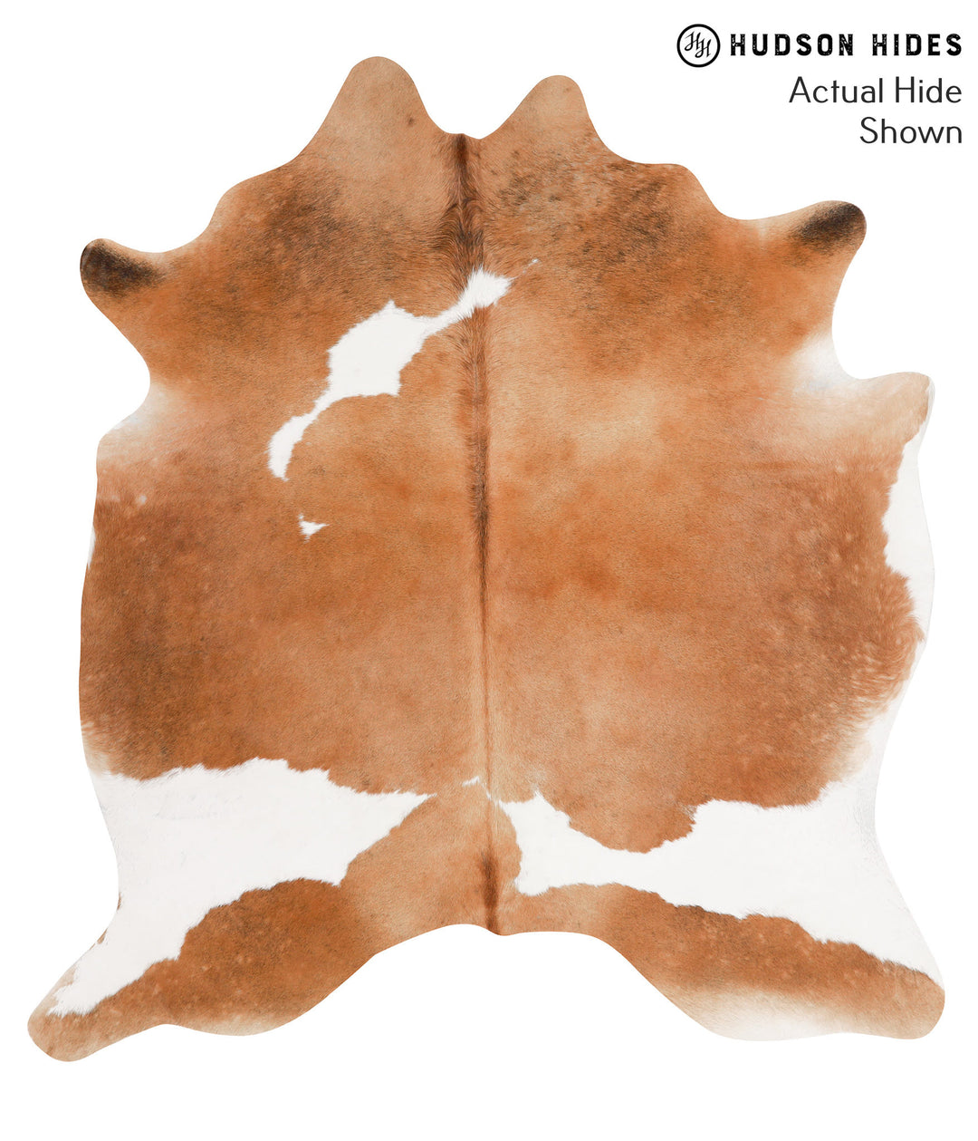 Brown and White X-Large Brazilian Cowhide Rug 6'7"H x 6'0"W #65825 by 
