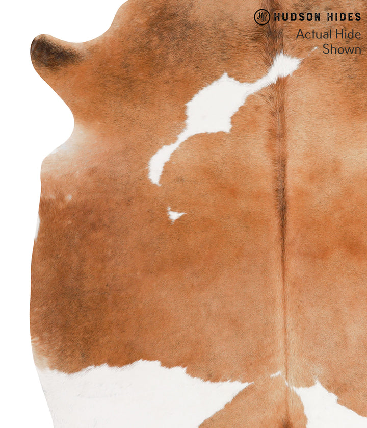 Brown and White X-Large Brazilian Cowhide Rug 6'7"H x 6'0"W #65825 by Hudson Hides