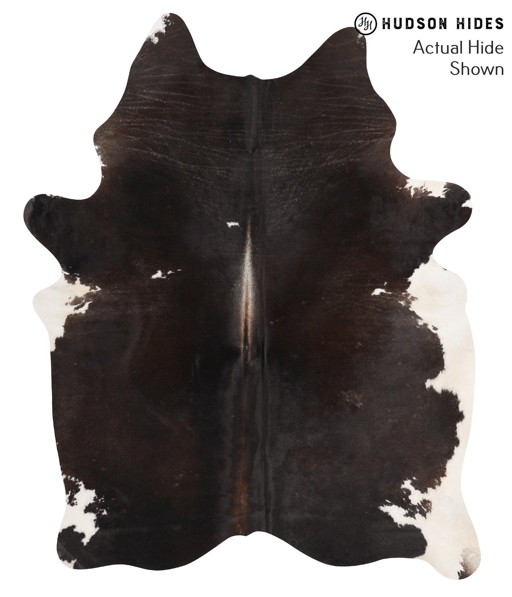 Chocolate and White Cowhide Rug #65859