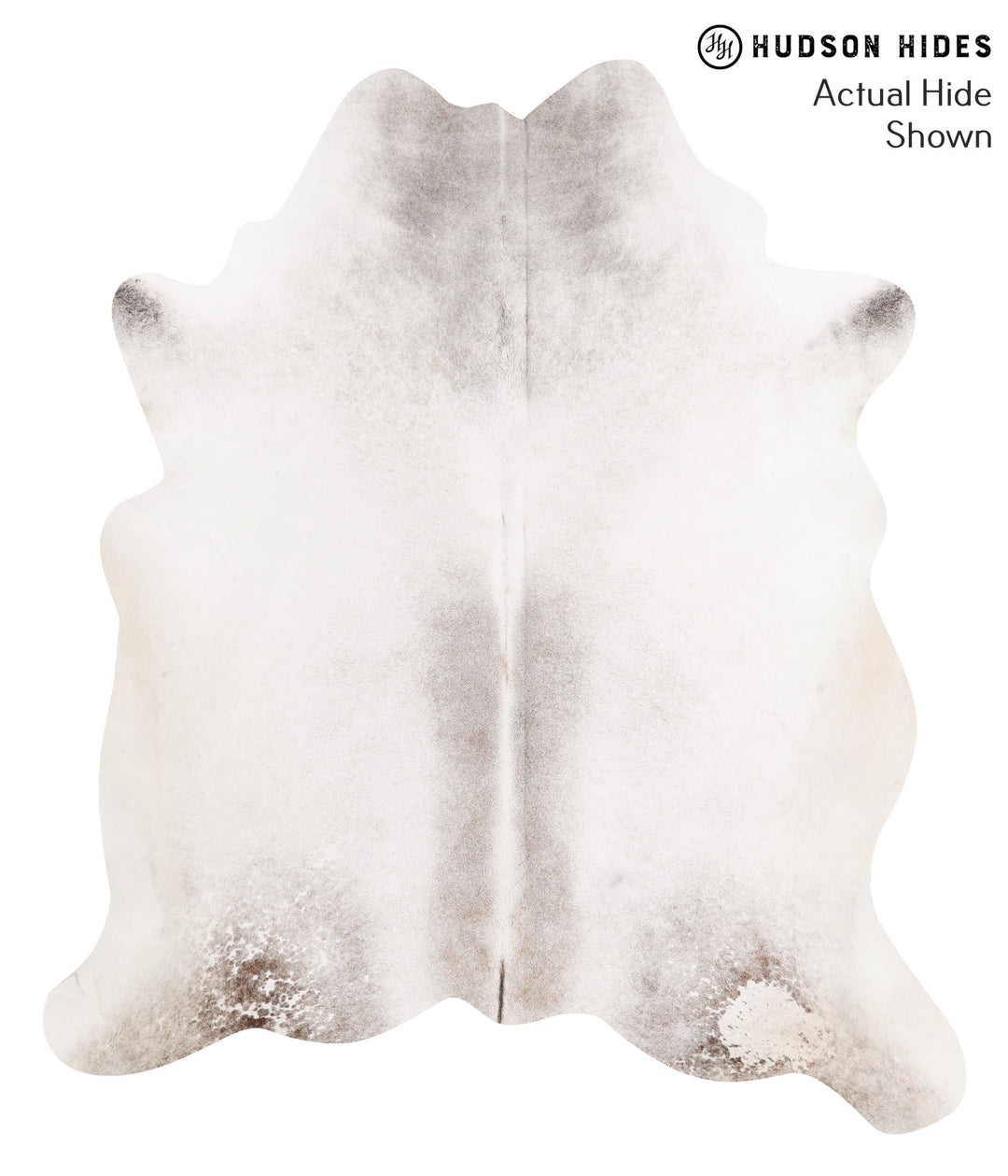 Medium Grey X-Large Brazilian Cowhide Rug 7'0"H x 6'0"W #65888 by Huds