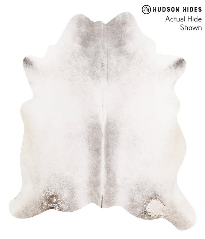 Medium Grey X-Large Brazilian Cowhide Rug 7'0"H x 6'0"W #65888 by Hudson Hides