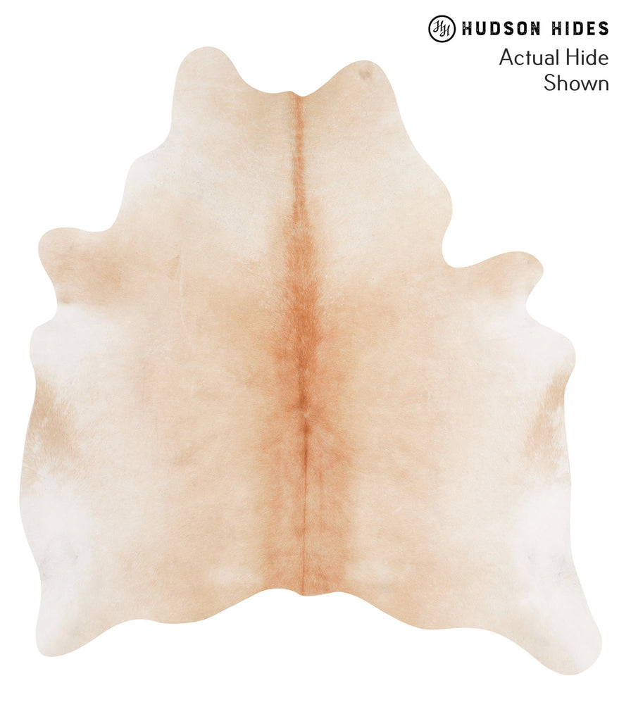 Beige X-Large Brazilian Cowhide Rug 6'7"H x 6'2"W #65952 by Hudson Hides