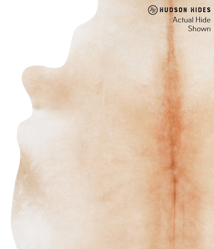 Beige X-Large Brazilian Cowhide Rug 6'7"H x 6'2"W #65952 by Hudson Hides