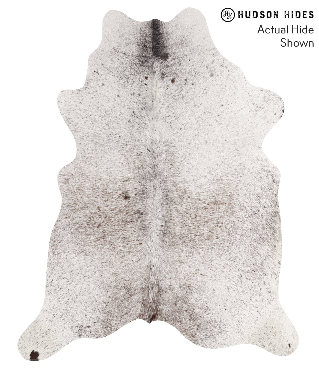 Salt and Pepper Black Large Brazilian Cowhide Rug 6'6"H x 5'2"W #65957