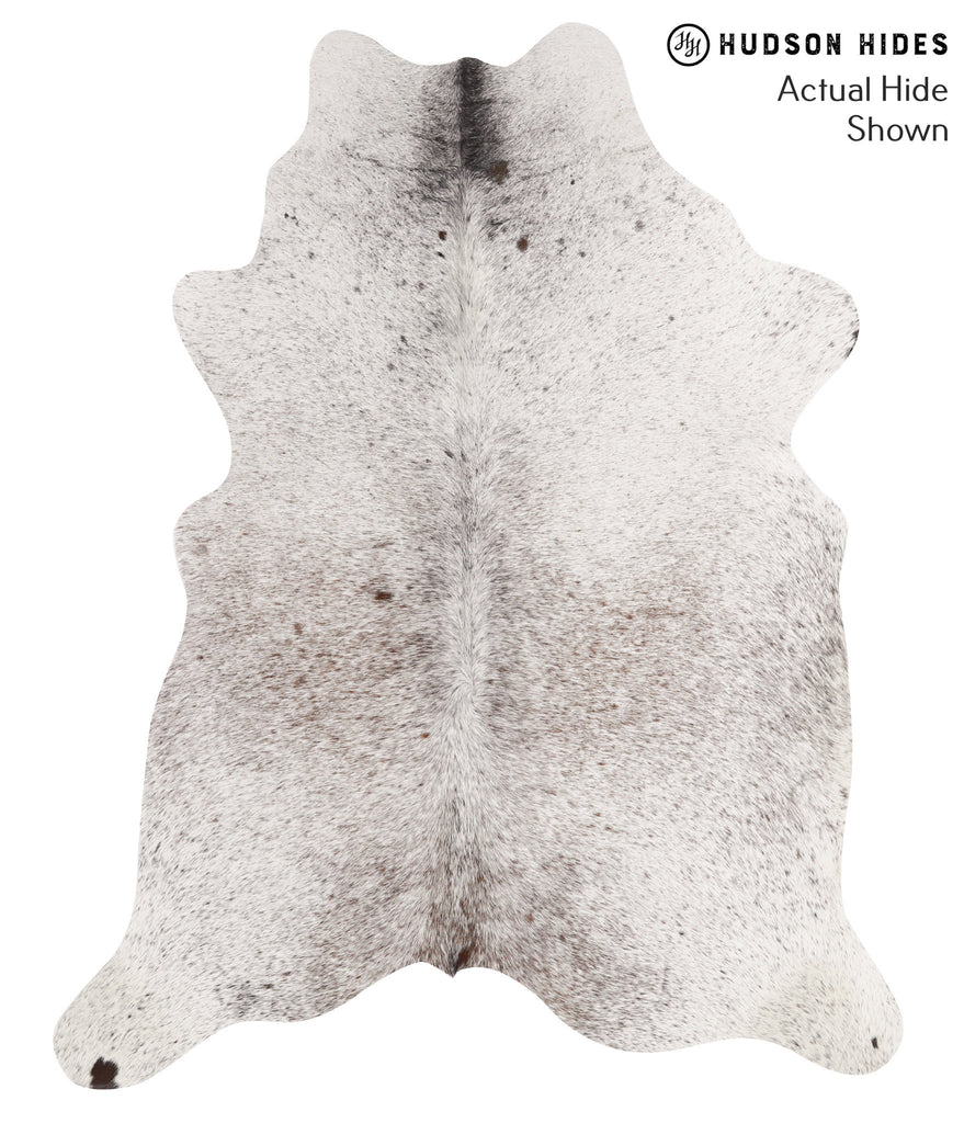 Salt and Pepper Black Large Brazilian Cowhide Rug 6'6"H x 5'2"W #65957 by Hudson Hides