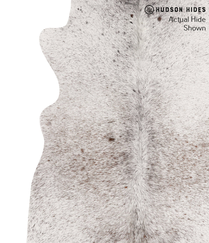 Salt and Pepper Black Large Brazilian Cowhide Rug 6'6"H x 5'2"W #65957 by Hudson Hides
