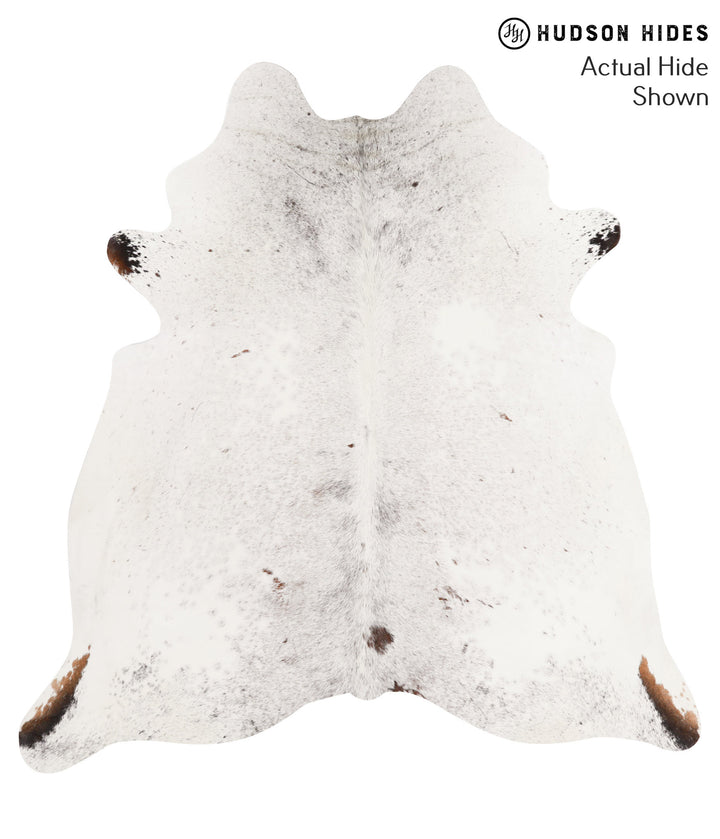 Salt and Pepper Black X-Large Brazilian Cowhide Rug 6'9"H x 6'5"W #65958 by Hudson Hides
