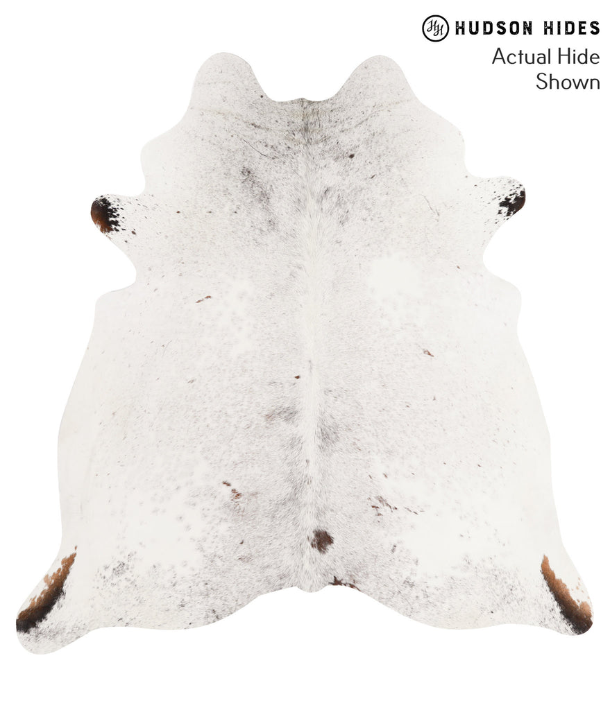 Salt and Pepper Black X-Large Brazilian Cowhide Rug 6'9"H x 6'5"W #65958 by Hudson Hides