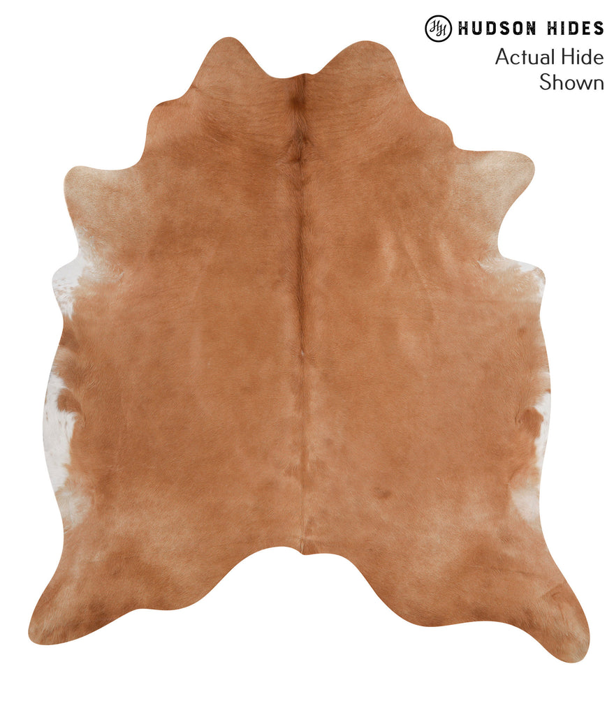 Solid Brown XX-Large Brazilian Cowhide Rug 7'6"H x 6'9"W #65977 by Hudson Hides
