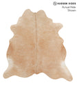 Beige X-Large Brazilian Cowhide Rug 7'1"H x 6'8"W #66000 by Hudson Hides