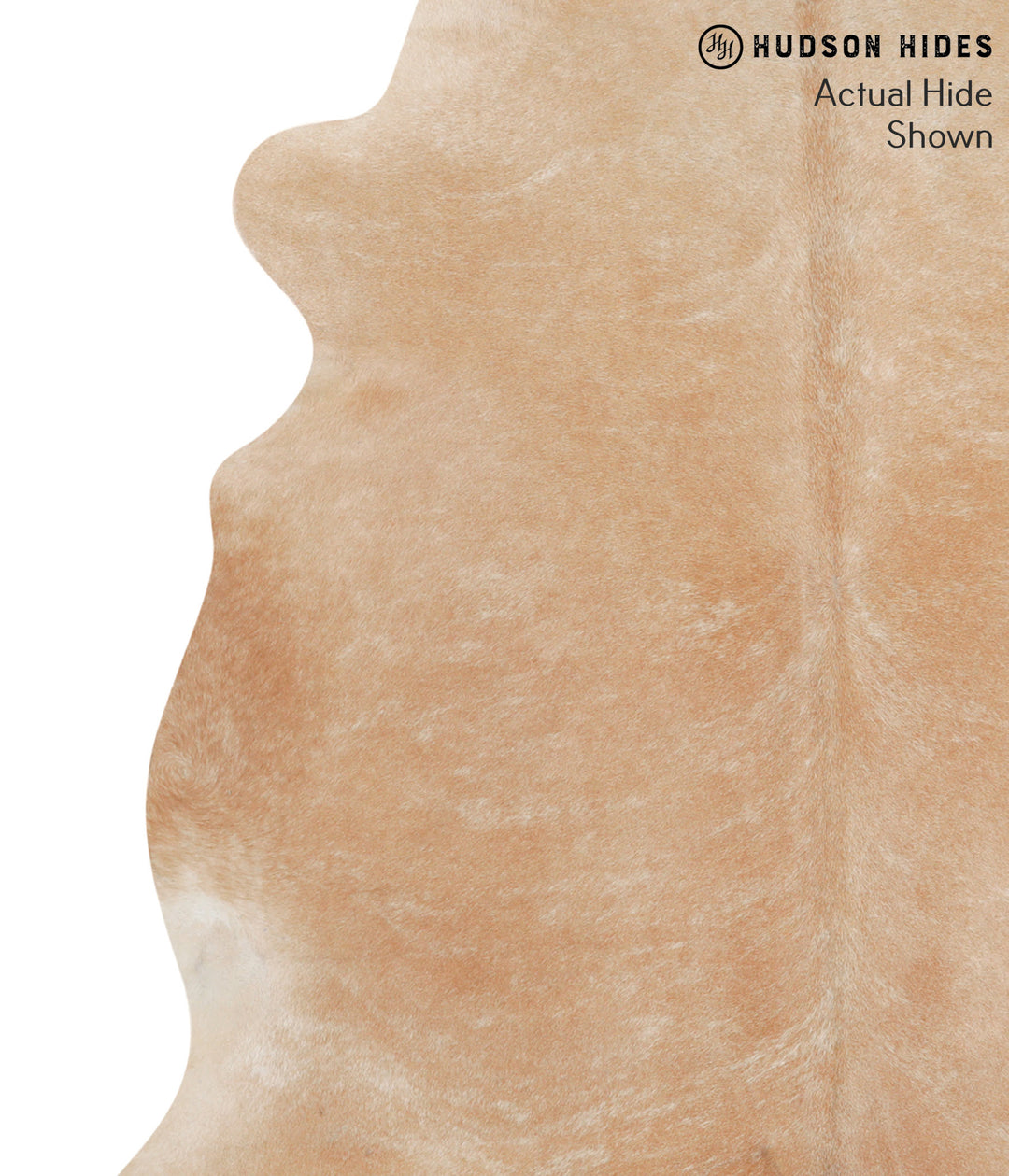 Beige X-Large Brazilian Cowhide Rug 7'1"H x 6'8"W #66000 by Hudson Hid