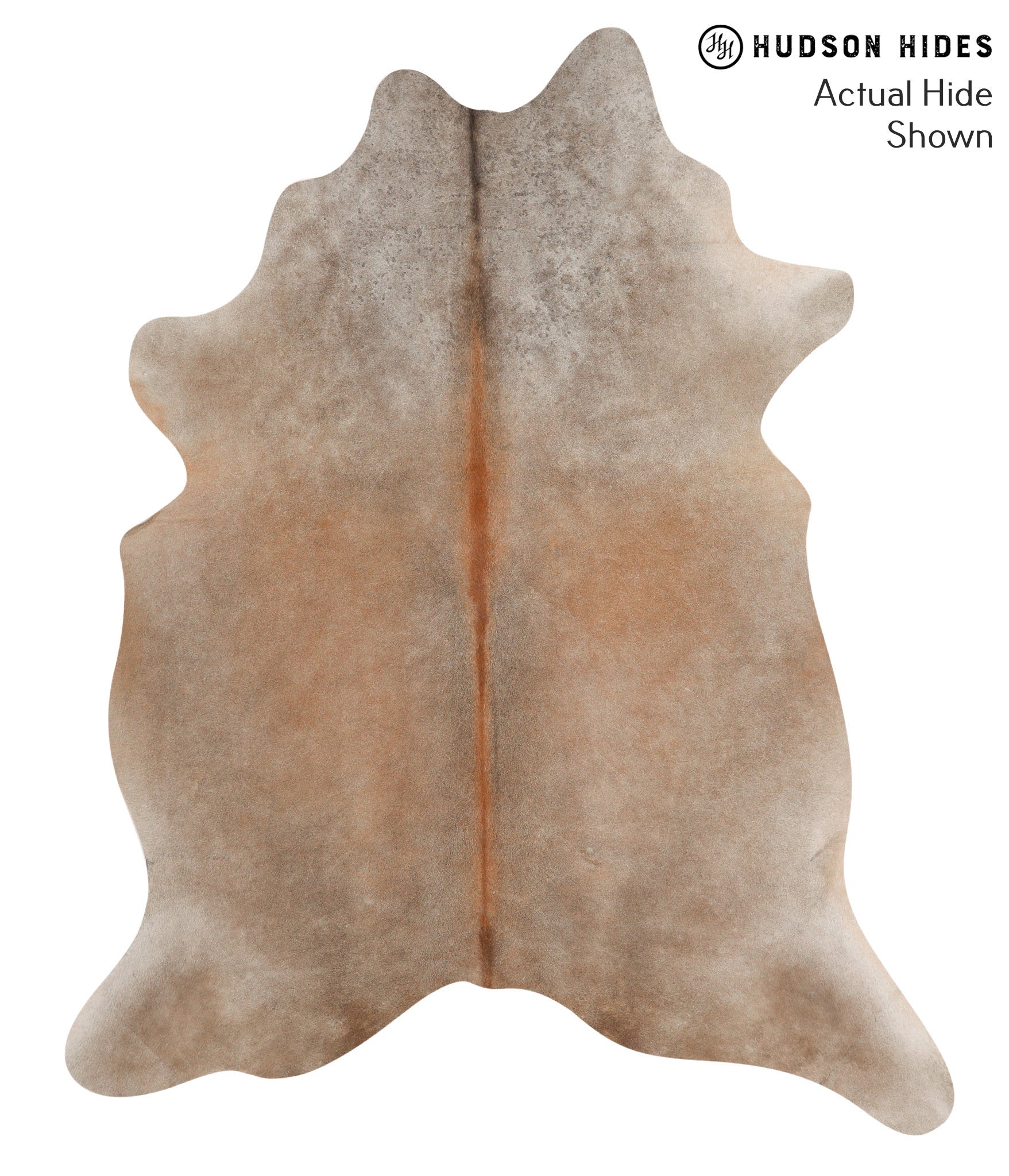 Grey with Beige Cowhide Rug #66065