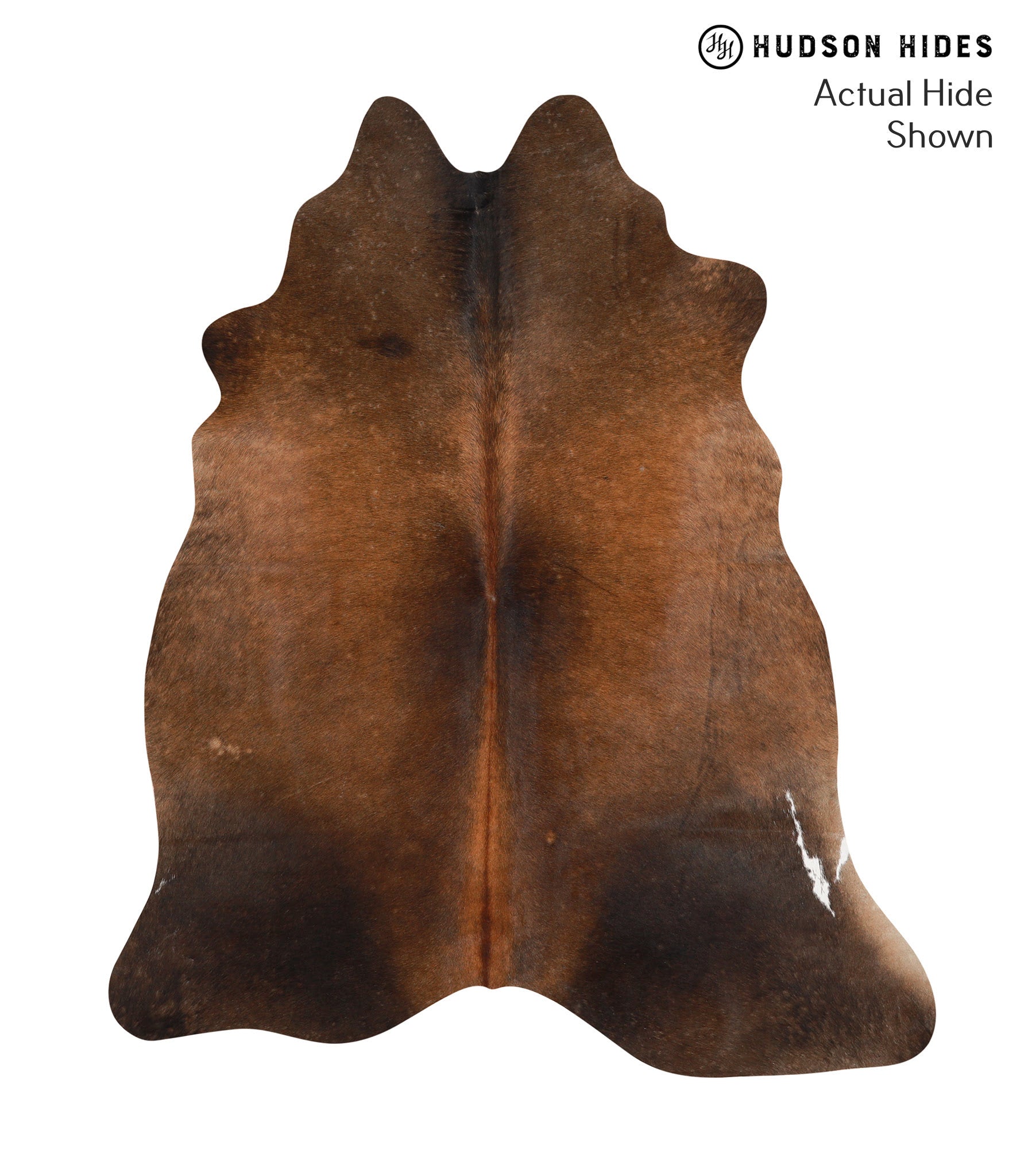 Brown with Red Cowhide Rug #66071