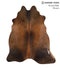 Brown with Red Large Brazilian Cowhide Rug 6'1