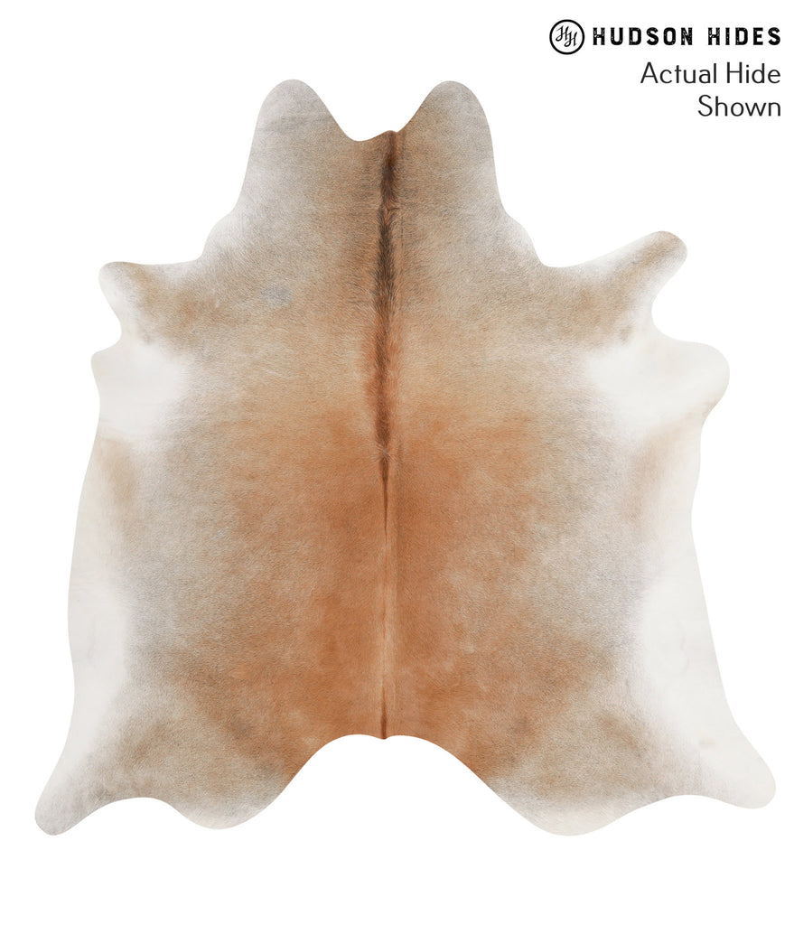 Grey with Beige X-Large Brazilian Cowhide Rug 6'11"H x 6'10"W #66101 by Hudson Hides