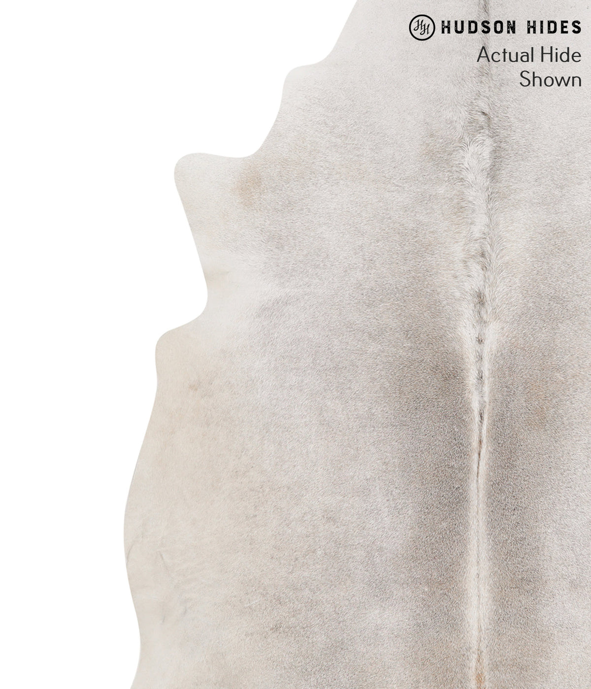 Medium Grey X-Large Brazilian Cowhide Rug 7'1"H x 6'7"W #66113 by Hudson Hides