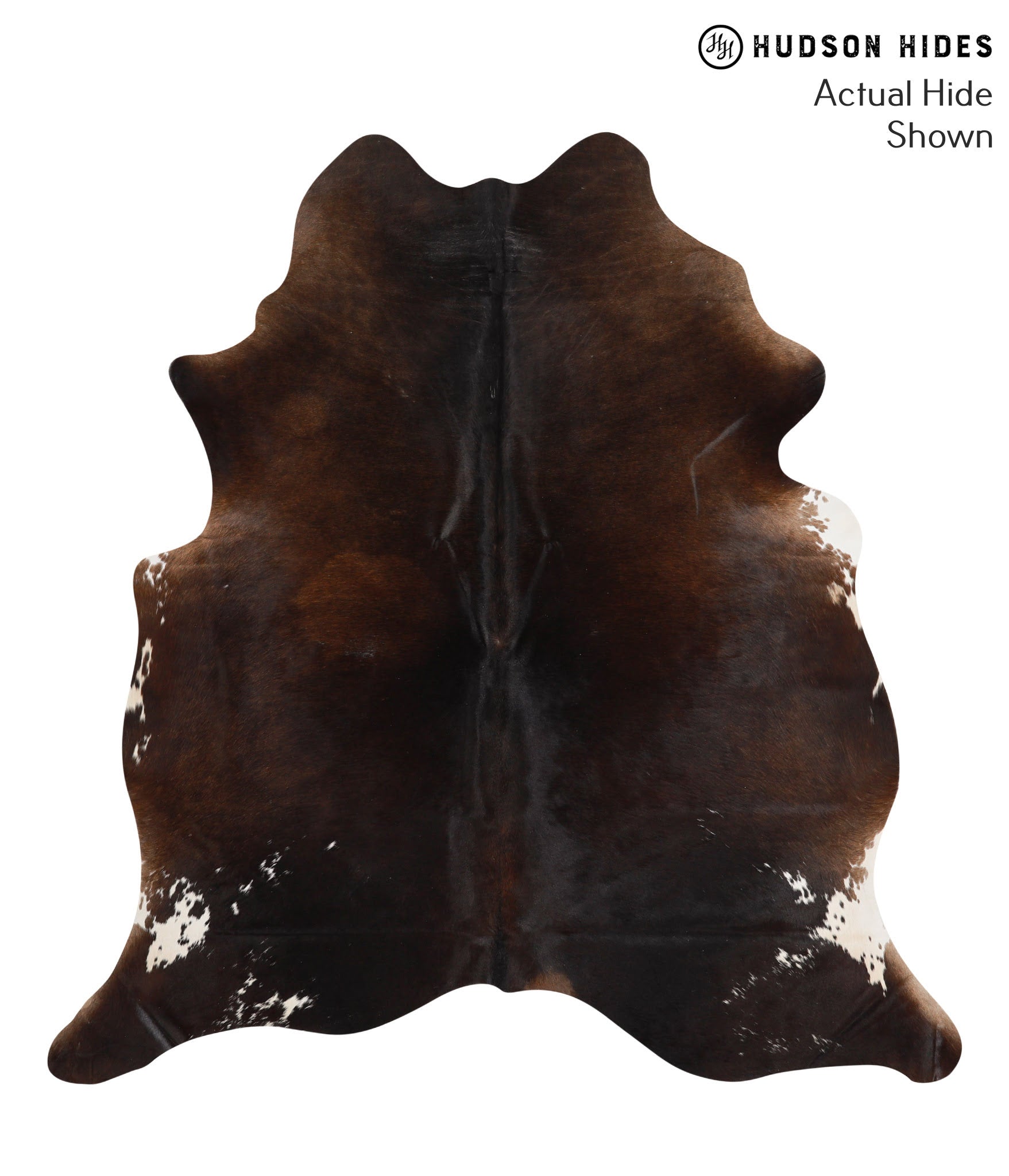 Chocolate and White Cowhide Rug #66130
