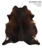 Chocolate and White X-Large Brazilian Cowhide Rug 6'6