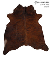 Dark Brindle X-Large Brazilian Cowhide Rug 7'0"H x 6'5"W #66169 by Hudson Hides