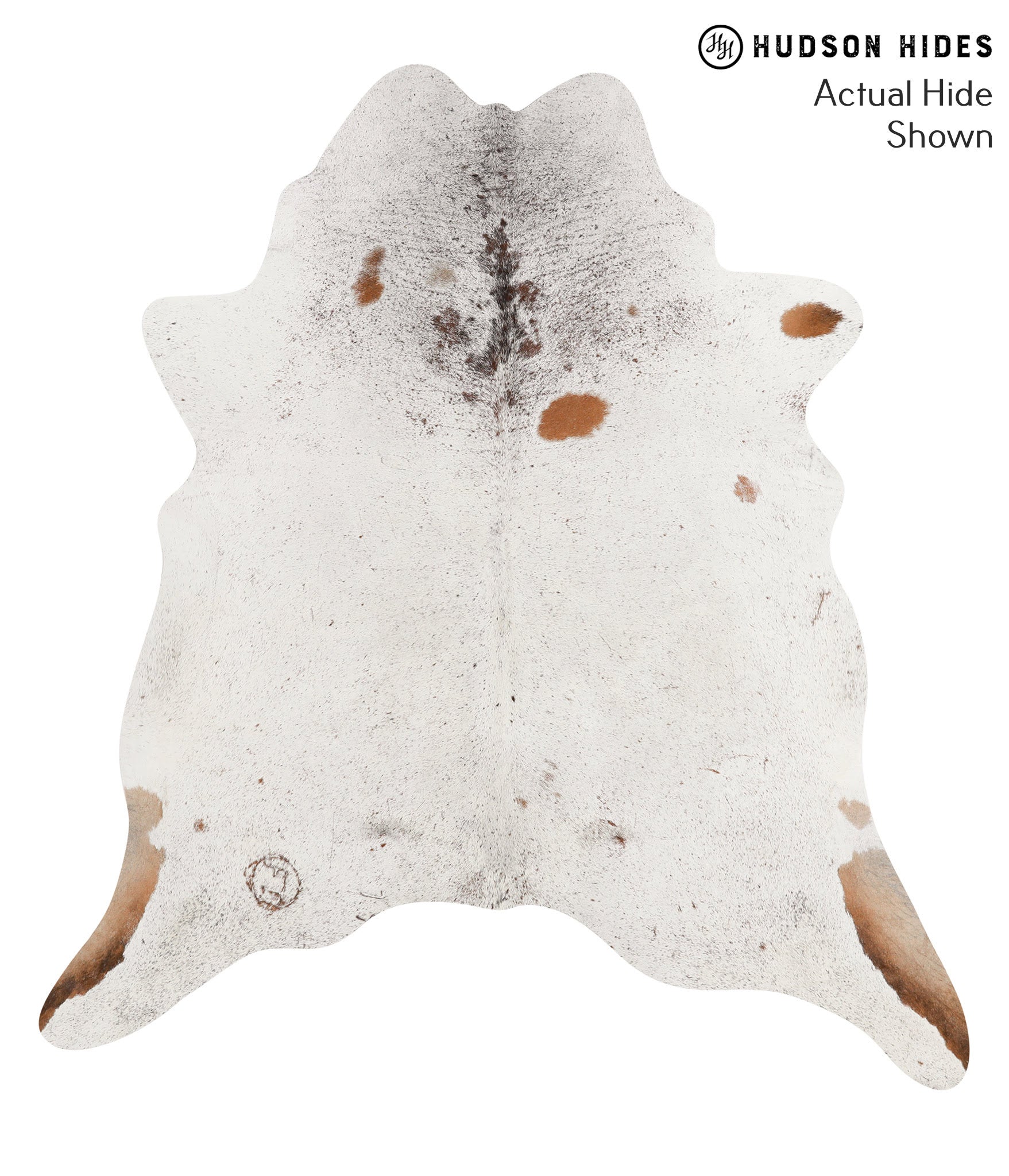 Salt and Pepper Brown Cowhide Rug #66179