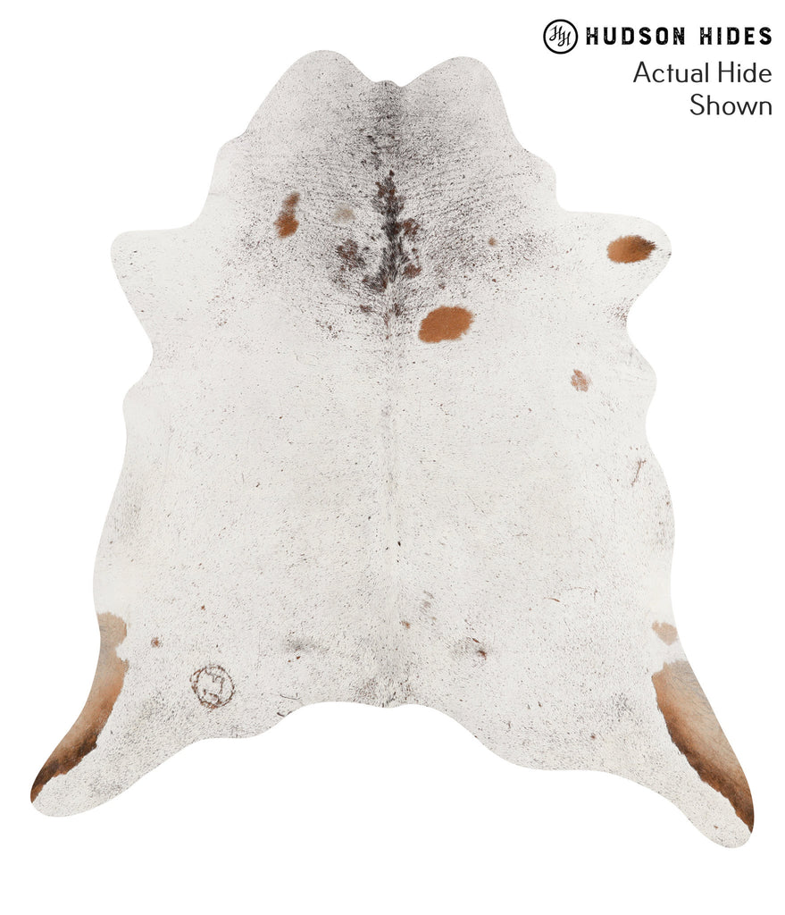 Salt and Pepper Brown X-Large Brazilian Cowhide Rug 6'10"H x 6'3"W #66179 by Hudson Hides