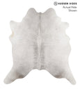 Medium Grey XX-Large Brazilian Cowhide Rug 7'5"H x 7'0"W #66233 by Hudson Hides