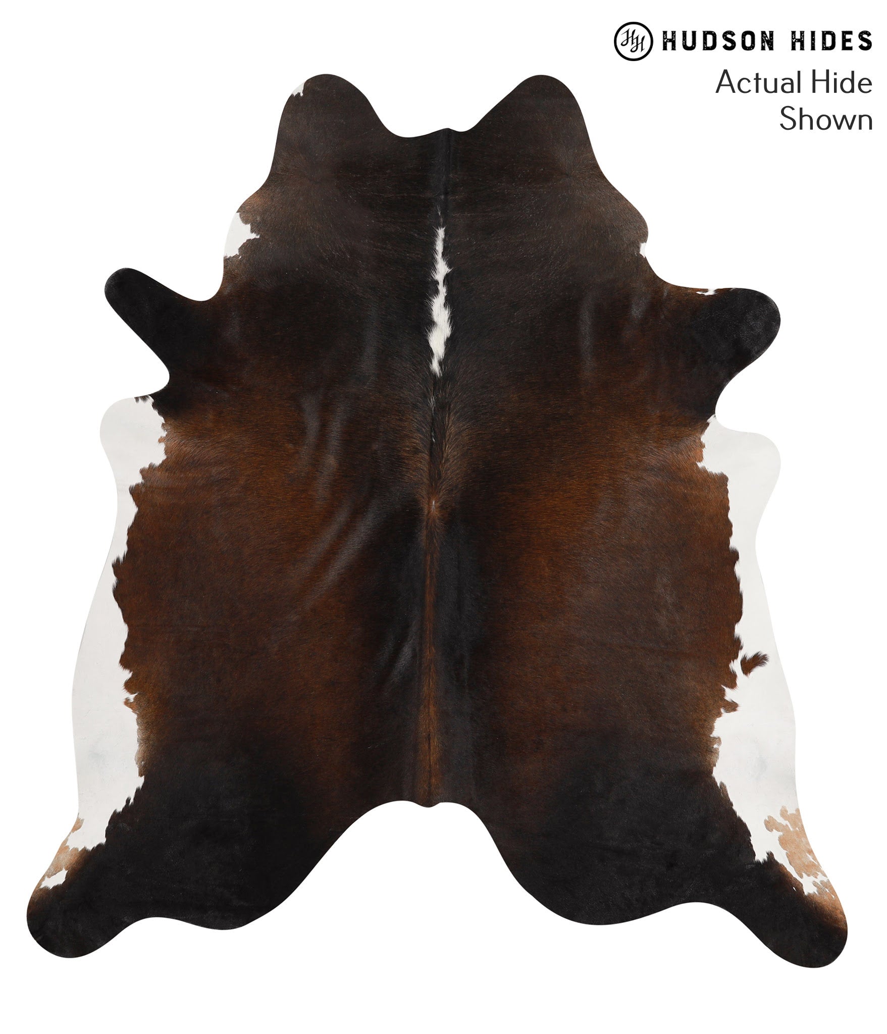 Chocolate and White Cowhide Rug #66242