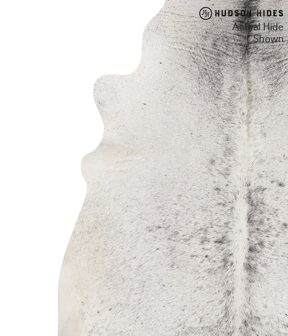 Salt and Pepper Black X-Large Brazilian Cowhide Rug 7'2"H x 5'11"W #66255 by Hudson Hides