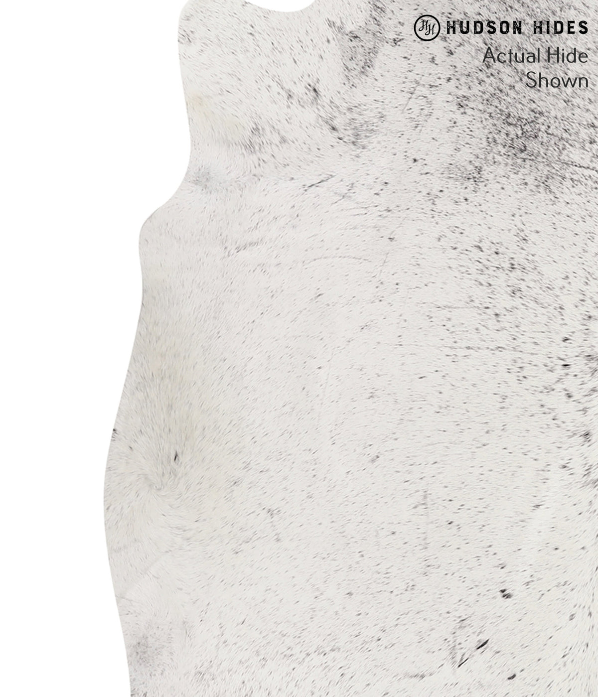 Salt and Pepper Black X-Large Brazilian Cowhide Rug 6'5"H x 6'2"W #66257 by Hudson Hides